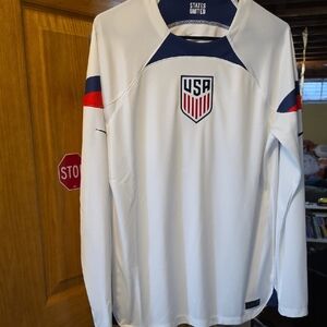 Nike Blue and White Dri-FIT Jersey